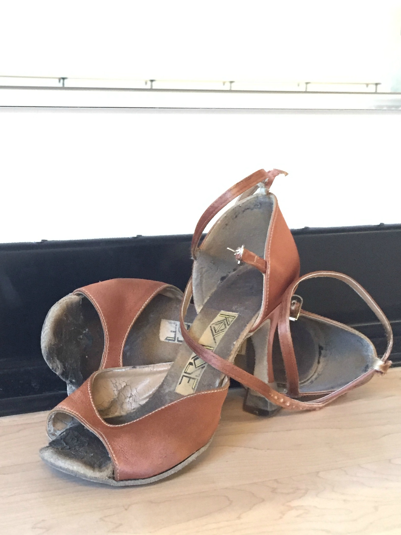 Well worn trashed sales shoes